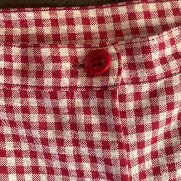 Red checkered pants from Free People SZ 6 - Picture 8 of 8